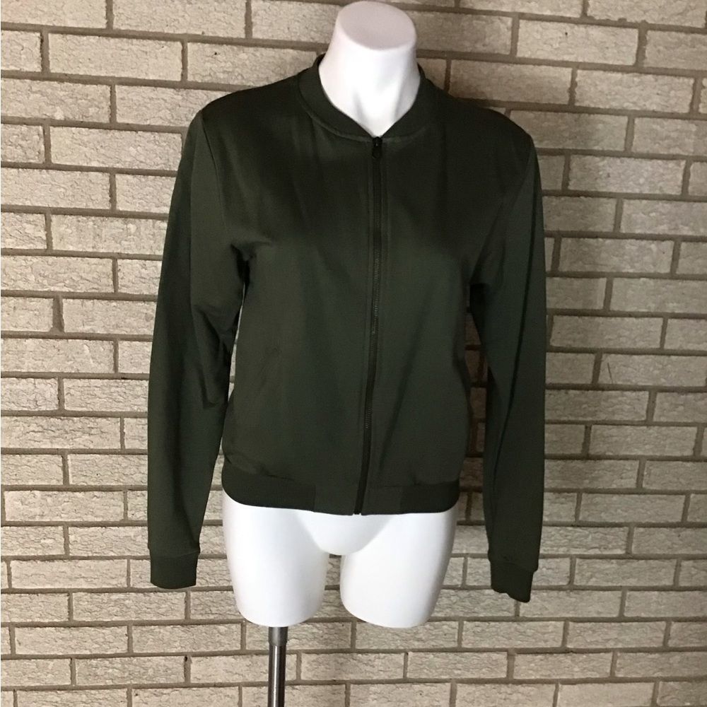 ASOS olive green bomber jacket size 6.